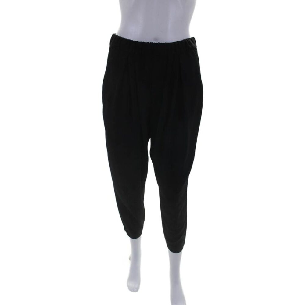 Helmut Helmut Lang Women's Elastic Waist Pull-On Straight Leg Pants Black Size S